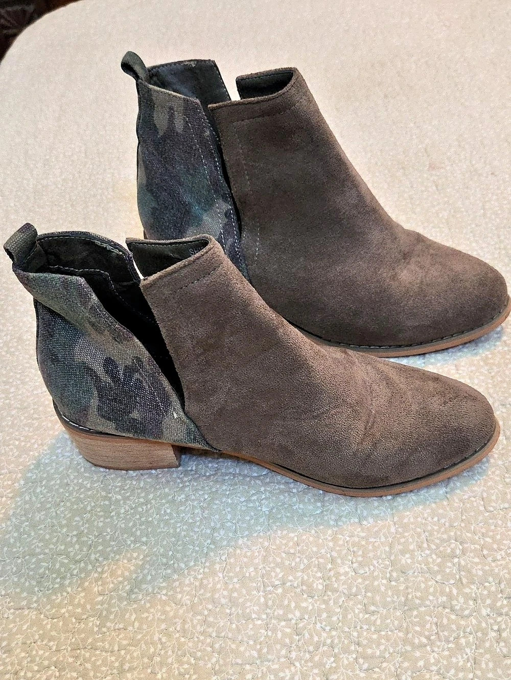 Boutique Corkys Camo Ankle Boots in Brown